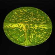 Enameled granite plate