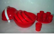 27-piece red plastic Ingrid picnic ball