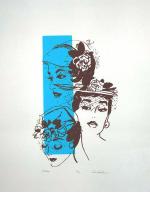 3 HATS, limited edition screenprint by Amber Reis