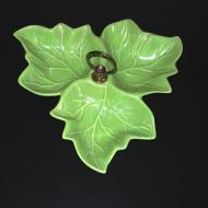 Green leaf ceramic ashtray/candy dish