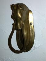 Brass horsehead doorknocker