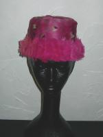 Vintage pink feather hat