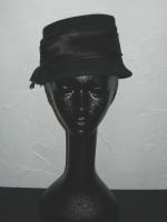 Black felted wool hat 