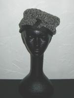 Vintage gray curly wool hat