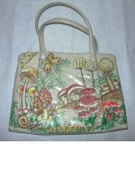 Vintage mushroom motif purse