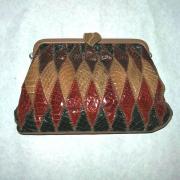 Vintage snakeskin clutch