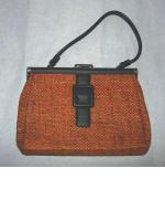 Vintage orange & black purse