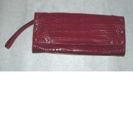Claudia Firenze red leather clutch