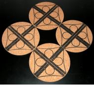 Cloverleaf trivets by Maya Drozdz of VisuaLingual