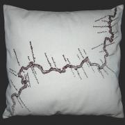 Ohio River pillow cover by Maya Drozdz of VisuaLingual
