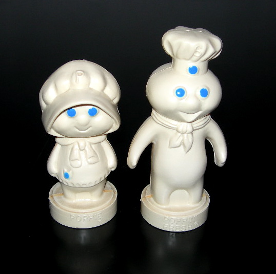 Poppin Fresh & Poppie salt & pepper shakers