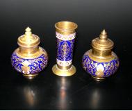 Middle Eastern salt & pepper shakers w/toothpick holder