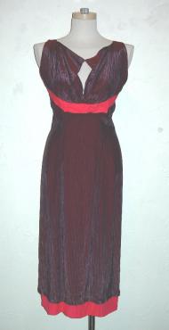 Purple striped keyhole dress by Helen Smith