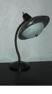 Black Atomic-era desk lamp