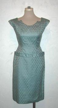 Pale blue polkadot cocktail dress