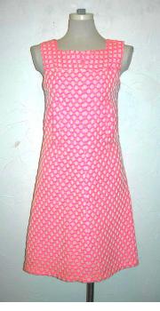 Pink/white/yellow dress by Mod&egrave;le Guy Laroche Paris, diffus&eacute; par Maria Carine