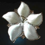 White star flower ceramic ashtray/candy dish