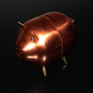 Vintage copper piggy bank by Coppercraft Guild
