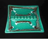 Square ceramic ashtray