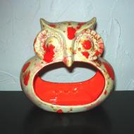 Ceramic owl ashtray