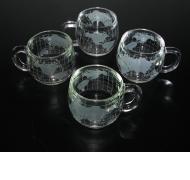 Set of 4 Nestle glass coffee mugs