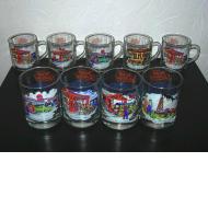 Set of 9 Gulf Collectors Series drinking glasses