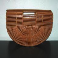 Slat wood purse