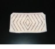 Vintage white beaded pouch