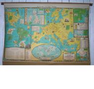 1955 Panorama of World Literature pull-down map