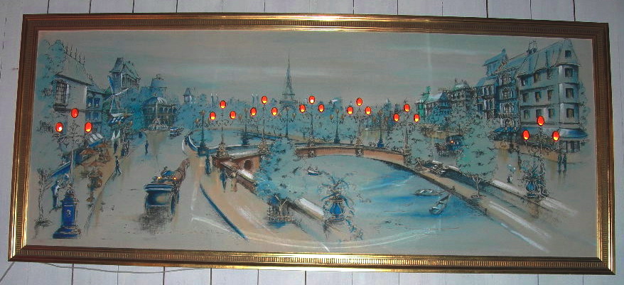 Vintage light-up painting of Paris street scene – NVISION | Cincinnati