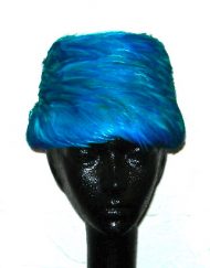 Vintage Model by Maxim blue feather hat