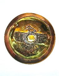 Native American eagle motif vintage belt buckle