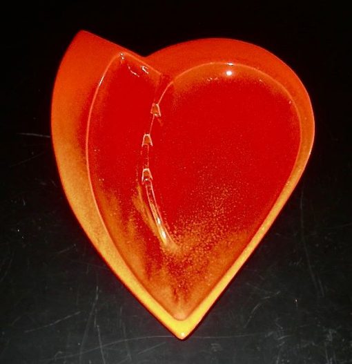 Haeger ceramic heart ashtray