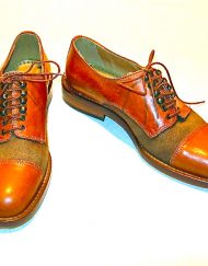 Joan & David two-tone brown Oxfords