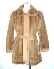 Lilli Ann coat suede & faux fur