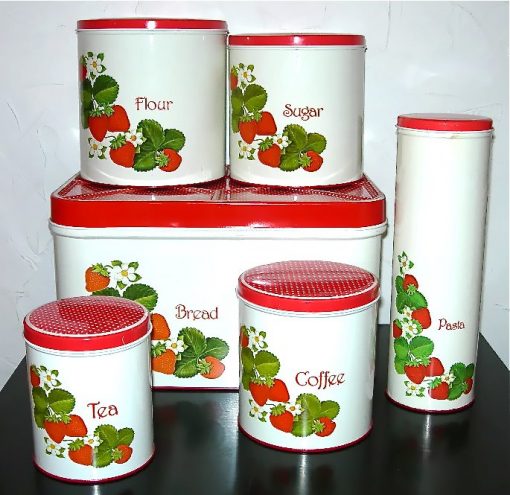 strawberry canister set of 6