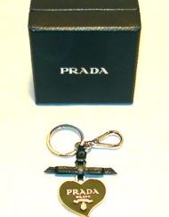 Prada heart keychain