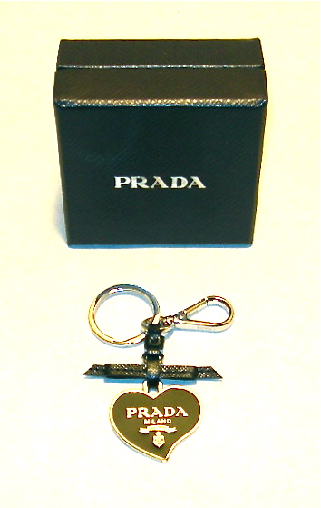 prada heart key chain  