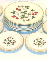 Vintage collectible Sheffield Strawberries & Cream dishware, set of 12