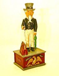 Vintage metal Uncle Sam piggy bank