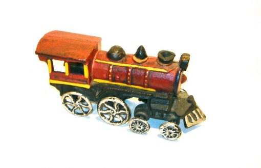 Vintage metal train engine toy
