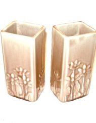 Pair of 1958 Rookwood Pottery vases, marked LVIII 6434