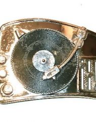 Silver plated turntable belt buckle