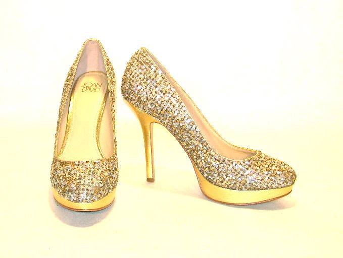 fancy gold shoes