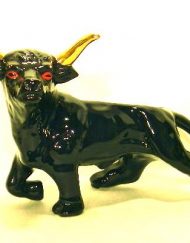 Vintage ceramic bull planter