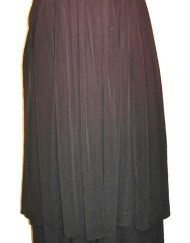 Vintage Bernard Perris black silk skirt