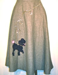 Vintage wool poodle skirt