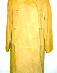 Vintage chartreuse lambskin coat