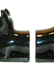 Ceramic Scottish Terrier dog bookends