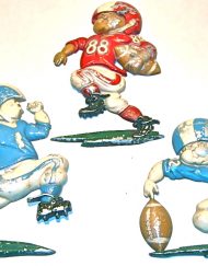 Set of 3 1976 Homco metal football player wallhangings